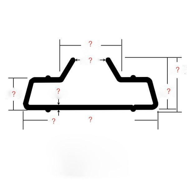 Diagram of Slatwall Extrusion Insert